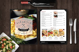 make editable restaurant menu digital menu, food menu design