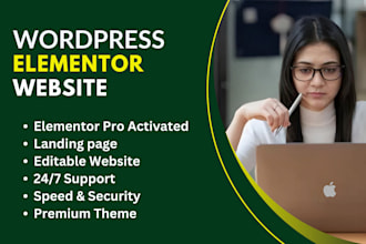 design wordpress elementor website as elementor expert