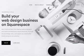 create  professional squarespace business website