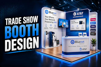 design high impact trade show booth banner, backdrop, and exhibition graphics
