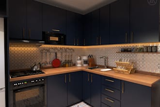 3d kitchen design with renders