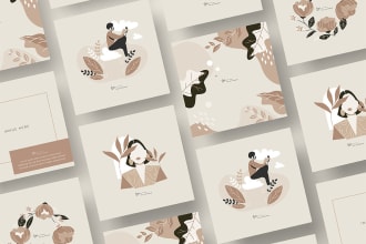 design basic social media template kit