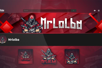 design best youtube profile logo and banner for you