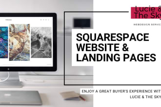 design your landing page or website on squarespace