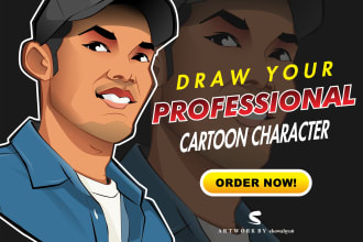 draw illustrations of cartoon characters, portraits for you