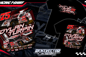 create racing illustration t shirt