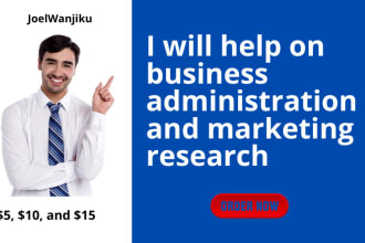help on business administration and marketing research