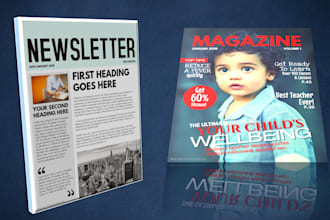 write and design professional newsletter and email template