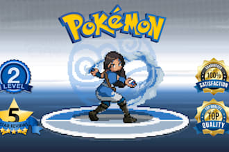 make pixel art pokemon trainer sprites or sprite sheet