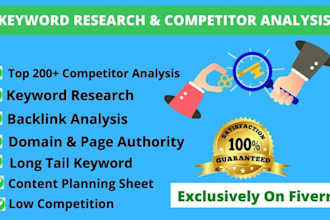 do SEO keywords research and competitor analysis