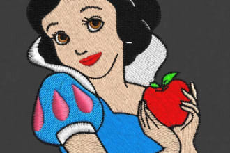 do embroidery digitizing logo 3d design dst file in one hour