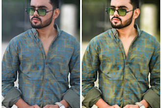 retouch photo and color correction background remove