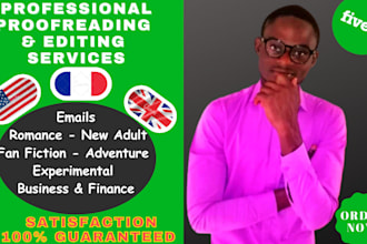professionally proofread books and emails in english, french