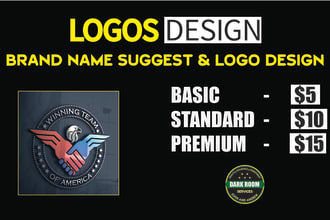 suggest brand name with free customized logo and business card