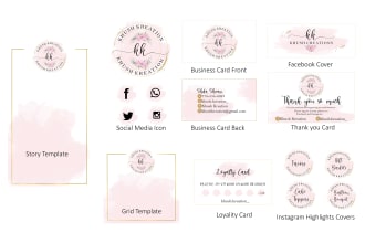 do watercolor feminine logo for bakery eyelashes boutique lip gloss cosmetics