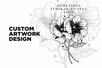 draw realistic custom flower, plants, and fruit illustration