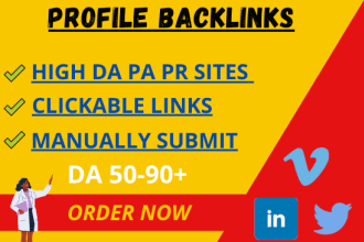build manually 300 high da pa profile backlinks