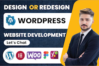 create a wordpress website design and website development with elementor pro