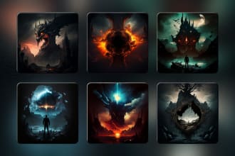 design metal album cover art with ai