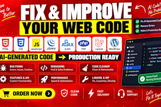fix and debug your ai generated website or web app