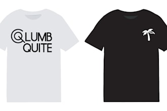 create minimal and unique font t shirts design