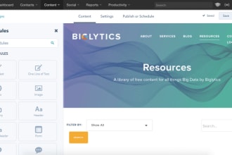 create hubspot landing page