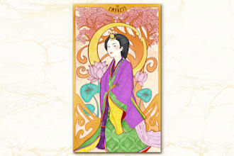 draw your art nouveau illustration