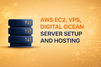 vps setup  server setup  hosting setup AWS setup  digital ocean setup  ec2 plesk
