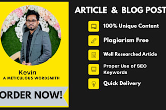 write well researched article and blog posts