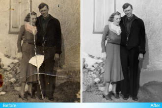 restore, repair, fix old or  damaged photo