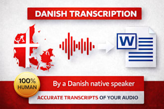 transcribe your danish audio and video files