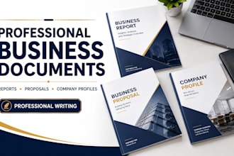 write professional business documents and reports