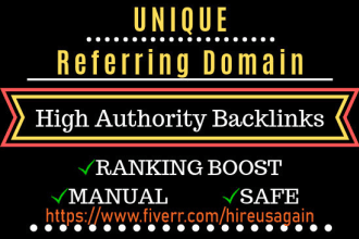 boost google ranking with high quality, unique referring domain SEO backlinks