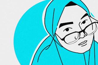 draw photo in simple vector style or simple line art