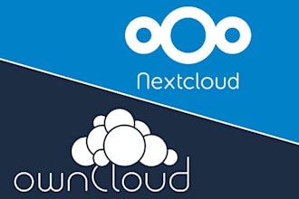 install, configure nextcloud or owncloud on container