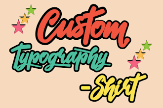 do trendy custom typography design for you