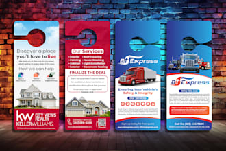 do door hanger and postcard design for your business