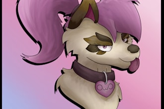 make an illustration featuring your furry character