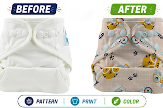 professionally change clothing pattern, print, color or design