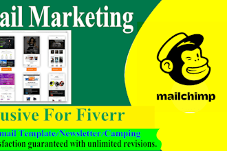 design mailchimp email template, newsletter and campaign