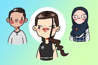 draw cute unique portrait