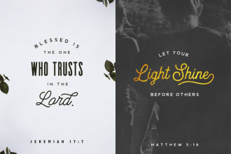 make elegant typography from christian bible quotes