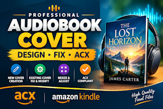 design or fix your audiobook cover for acx