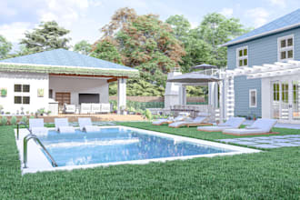 do backyard, landscape, gardening, patio, and pool design 06