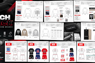 create professional garment tech packs and spec sheets