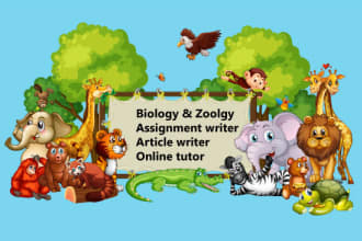 assist you in biology and zoology assignments, content and articles