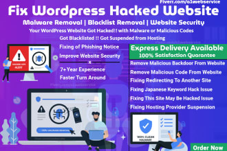 fix wordpress hacked website,remove malware