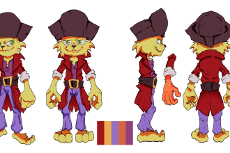 draw a character sheet turnaround for you