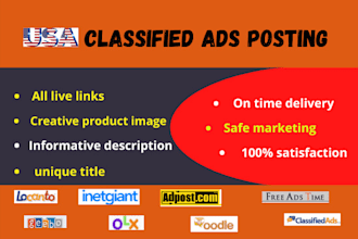 post your ads on top USA classified ads posting sites