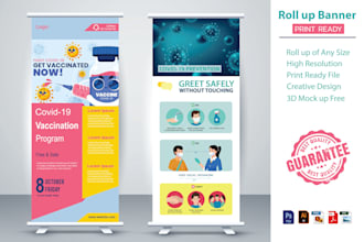 design roll up banner, professional flyer, brochure under 24 hours